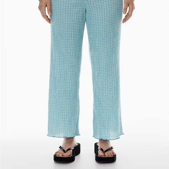 Aritzia Wilfred Verona Pants in Blue Gingham - Picture 2 of 2